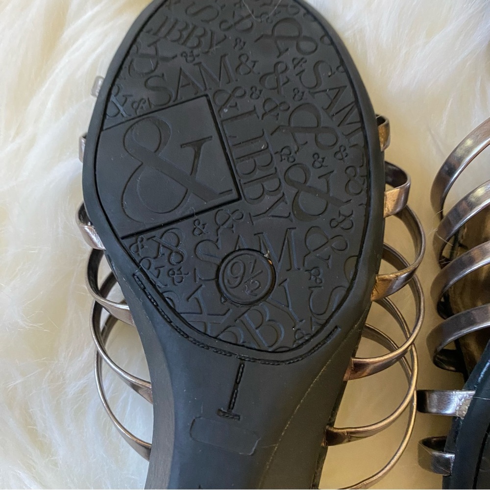 Sam & Libby Strappy Sandal Heels Black and Silver - Picture 7 of 7